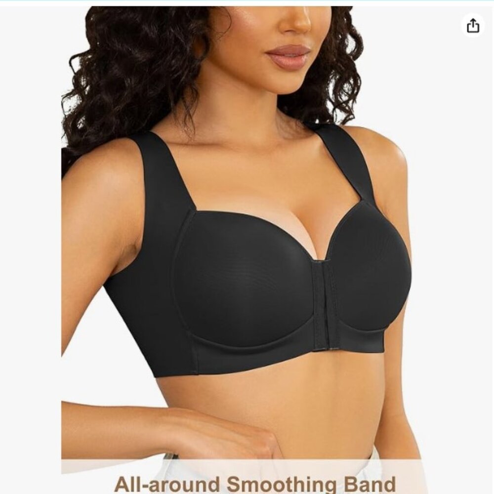 NWT Posture Bra Front Closure Wireless Seamless Posture & Back Support Bra 40C